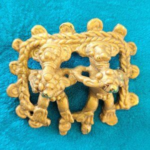 Pre-Columbian Twin Horn Player Pin